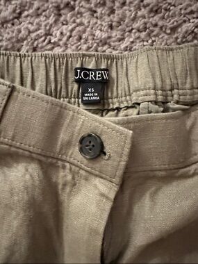 J. Crew Linen-Blend Waistband Pants in Dusty Fatigue color. Matches the vest!